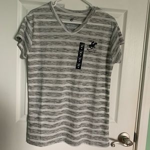 V Neck Brand New Stripped Shirt Medium